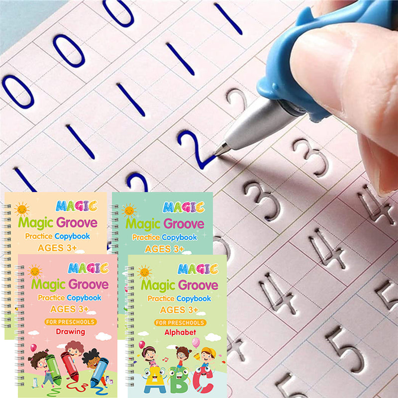 Set Cuaderno Mágico ( 4 cuadernos + Lapicero Mágico )