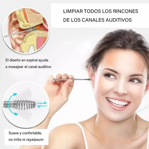 KIT LIMPIADOR DE OÍDOS DE ACERO INOXIDABLE