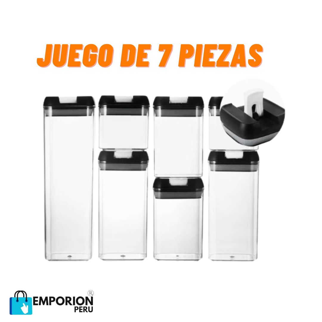 Set de 7 Dispensadores de almacenamiento Premium