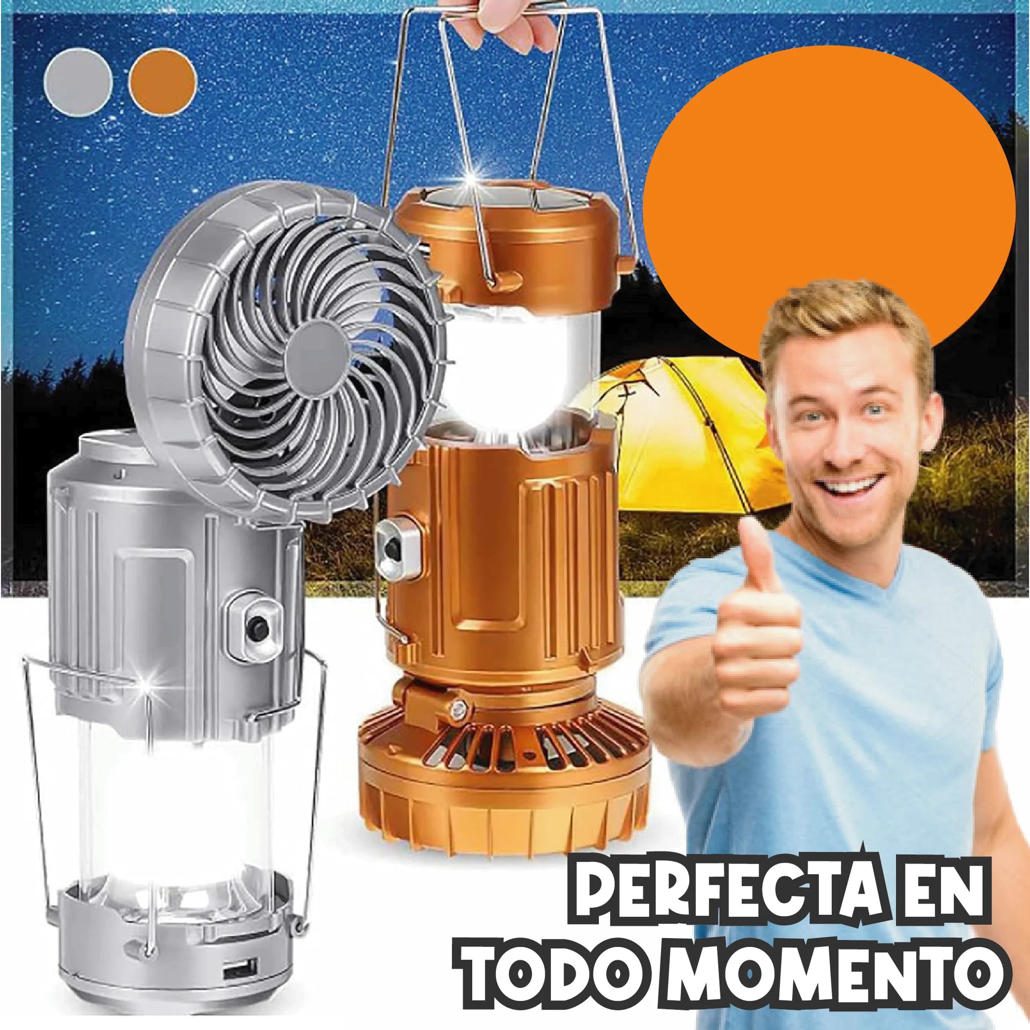 LÁMPARA PORTÁTIL SOLAR CON VENTILADOR